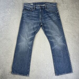 Gap 1969 Jeans Mens‎ 36x30 Blue Denim Pants Boot Baggy Whisker Western Cowboy